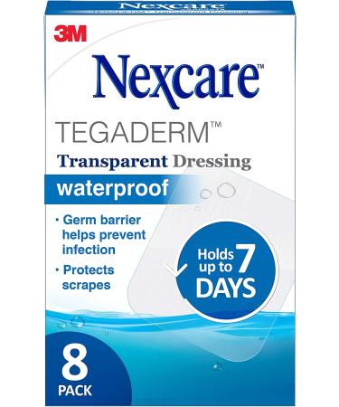 Nexcare Tegaderm Waterproof Transparent Dressing 2-3/8 X 2-3/4, 8 Count - Protects Minor Wounds from Dirt & Germs - Buy Online on GoSupps.com