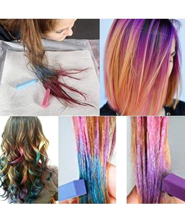 Glamified Hair Chalk Set - 24 Colors Non-Toxic Temporary Hair Dye for Women & Girls - Buy Online on GoSupps.com
