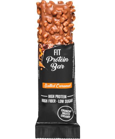  nu3 nu3 Fit Protein Bar Salted Caramel 12 x 55g - high in protein with 18.2g of protein per bar - no palm oil or aspartame - only 2.4g of sugar per bar - with milk protein - Buy Online on GoSupps.com