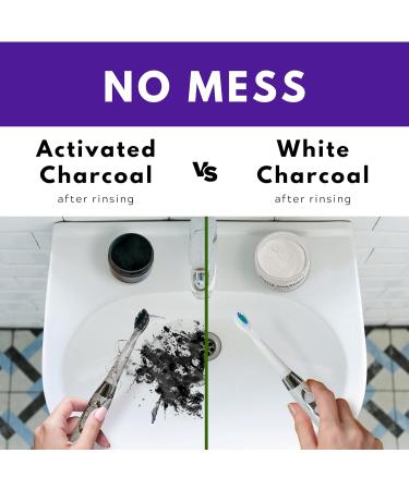 White Charcoal Powder for Teeth Whitening | Natural Fluoride-Free USA-Made & Freshens Breath - Buy Online on GoSupps.com