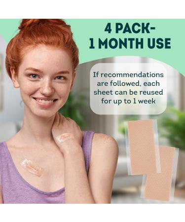 Reusable Silicone Scar Sheets for Surgical Scars | Pack of 4 | Soft Silicone Scar Removal Tape for C-Section Keloid & Burn Scars - Travel Size 1.6 x 3 Inches - Buy Online on GoSupps.com
