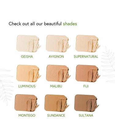 Honeybee Gardens Radiant Skin Pressed Mineral Powder Foundation Refill - Fiji 7.5g/0.26 oz | Vegan, Gluten-Free, Cruelty-Free - Buy Online on GoSupps.com