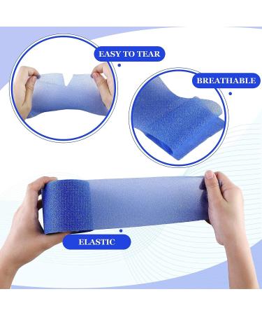 Prewrap Athletic Tape Foam Underwrap 2-Pack Rose Red and Blue 2 Rolls, 2.75 Inches x 30 Yards for Hair Wrists Elbows Knees Ankles - Buy Online on GoSupps.com