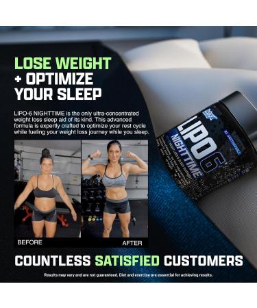 Nutrex Lipo 6 Nighttime Fat Burner | Melatonin Sleep Aid & Weight Loss Diet Pills for Men and Women | Night Time Metabolism Booster Appetite Suppressant | 30 Servings - Buy Online on GoSupps.com