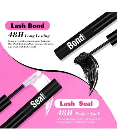 JIMIRE 2 in 1 Eyelash Glue & Lash Applicator Tweezers | Strong Hold Waterproof Adhesive for DIY Cluster Individuals - Buy Online on GoSupps.com