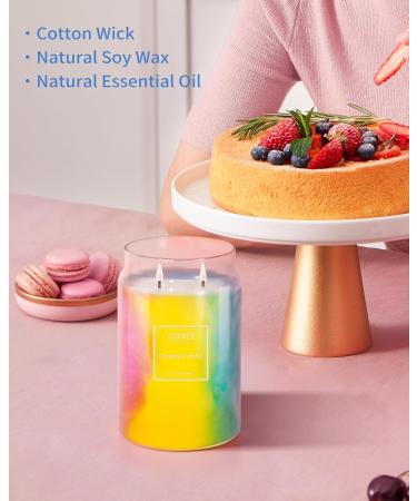 Creamy Vanilla Candle - 2 Wick Soy Wax | 110-Hour Burn Time | Extra Strong Scent | Aromatherapy Gift for Women | 20oz Scented Candle - Buy Online on GoSupps.com