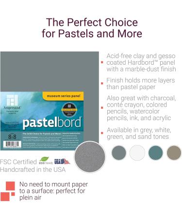 Ampersand Pastelbord 5x7 Museum Series, 4 Pack - Assorted Colors, 1/8 Flat Profile - Buy Online on GoSupps.com
