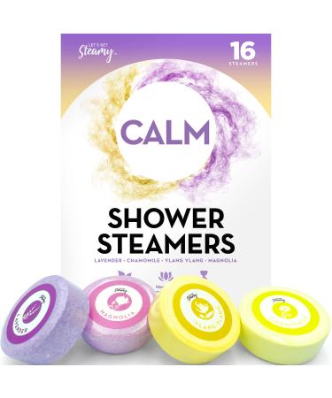 Shower Steamers Aromatherapy (16 Pack) Essential Oil Shower Bombs (All Natural) Shower Steamer Pods Spa Gift Set, Relaxation Stress Relief Self Care Gifts for Women, Lavender Bath Vapor Shower Tablets