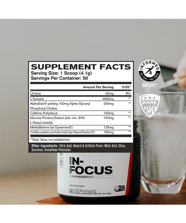 Bare Performance Nutrition In-Focus Cognitive Enhancer Thermogenic Nootropic Energy - 50 Servings Strawberry Kiwi - Buy Online on GoSupps.com
