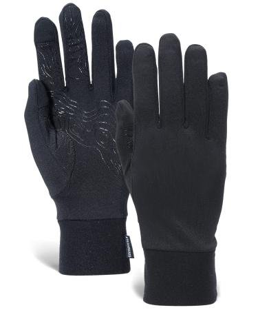 TrailHeads Running Gloves for Women | Lightweight Gloves with Touchscreen Fingers | The Elements - black Medium