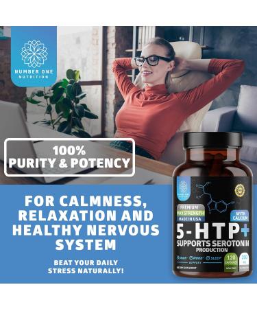 Buy N1N Premium 5-HTP 200mg with Calcium - Non-GMO Gluten-Free 120 Caps | International Shipping Available - Buy Online on GoSupps.com
