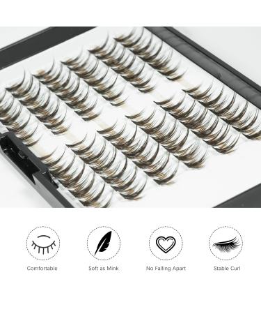 Buy Lankiz Brown Individual Manga Cluster Eyelashes | DIY Natural Eyelash Extensions | Fake Lashes in Manga-Style-04 - Buy Online on GoSupps.com