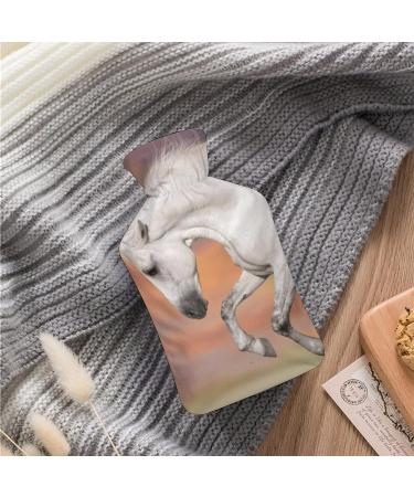 Running Horse Hot Water Bottle with Plush Cover | Hand Warmer for Adults & Children - 26.5x15.3cm - International Shipping Available - Buy Online on GoSupps.com