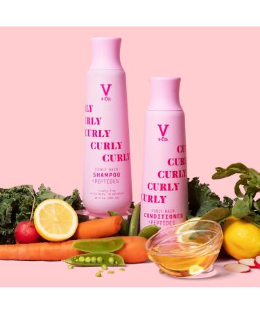 V&Co. Beauty Curly Hair Conditioner with Peptide Technology - 12 oz | Best Moisturizer for Curly Hair | International Shipping - Buy Online on GoSupps.com