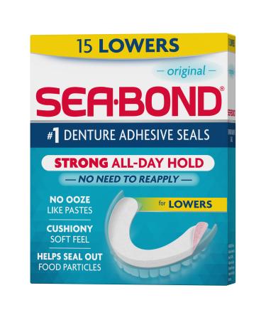 Sea Bond Secure Denture Adhesive Seals Original Lowers 15 Count Original Lowers 15 Count (Pack of 1) - Buy Online on GoSupps.com