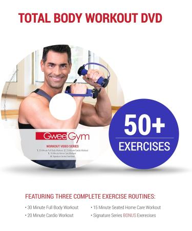 Gwee Best Resistance Bands Exercise Kit | Total Body Workout & Muscle Building | Ultimate Gym Crosstrainer with DVD Travel Bag & Healthy Eating e-Book | Blue - Buy Online on GoSupps.com