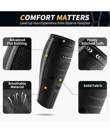Buy Cambivo 2x Calves Compression Stockings for Men & Women - Relief for Shin Pain Varicose Veins & Sports - Black L-XL - Buy Online on GoSupps.com