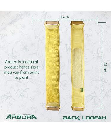 100% Natural Egyptian Back Loofah with Wooden Handle - Eco-Friendly & Non-Toxic - 4 X 31 - Buy Online on GoSupps.com