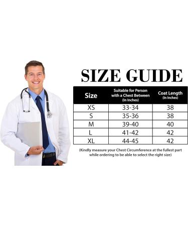 Figura Elevar Deals Men's Professional Lab Coat - 40 Inch Kick Pleat Doctor Coat (X-Large) - Buy Online on GoSupps.com