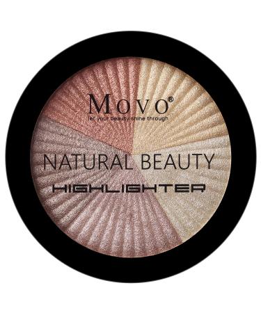 Movo Highlighter Palette Highlighter Powder Makeup Palette 5 Shades Glow Bronzer Face Illuminator Makeup Palette Kit(Bronzer)