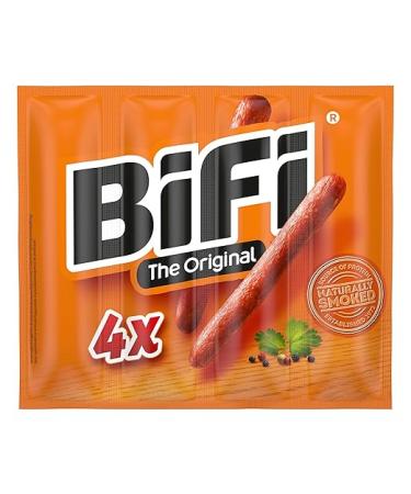 Buy BIFI Original Salami Sticks - 16-Pack (64 x 18.5g) - Air-Dried Sausage Snack for On-the-Go Office & Sports - Flavorful Pepper Coriander & Garlic! - Buy Online on GoSupps.com