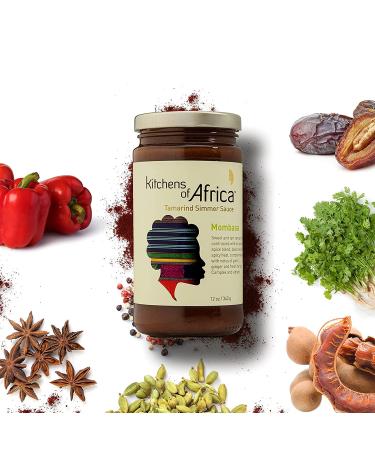 Tamarind Sauce (12 oz) - Bold African Simmer Sauce with Tamarind, Dates & Exotic Spices - Vegan & Gluten-Free - Ideal for Stir Fry - Kitchens of Africa - Buy Online on GoSupps.com