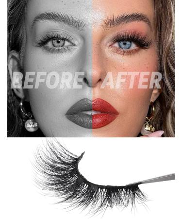 False Lashes Natural Look Wispy Lashes That Look Like Extensions Fluffy Cat Eye Lashes Lashes Fluffy D Curl Strip Fake Eyelashes Pack by Goddvenus Strip Lashes - Buy Online on GoSupps.com