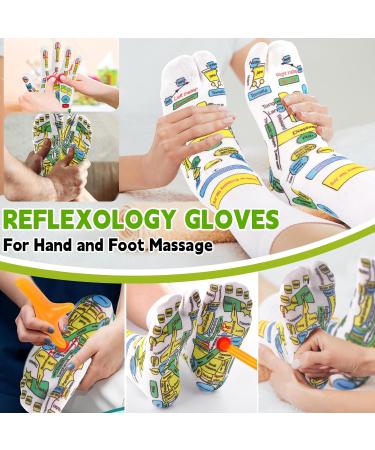 2 Pairs Reflexology Socks with Acupressure Pen - Foot Massage & Pressure Point Relief - Buy Online on GoSupps.com