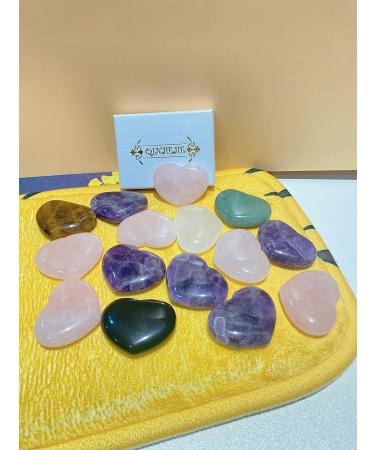 QINJIEJIE 1.8" Thicken Heart Crystal and Healing Stone Amethyst Big Palm Love Gemstones Polished Thick Worry Stone Heart Chakra Crystal Rock Thickened Crystal Holiday Women Love Gift A1 - Amethyst - Buy Online on GoSupps.com