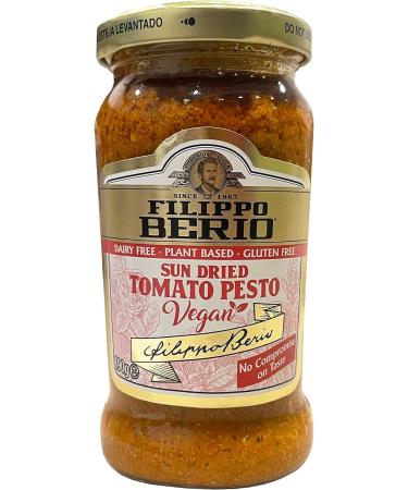 FILIPPO BERIO Vegan Red Pesto Sun-Dried Tomatoes Italian Red Vegan Pesto Pasta Sauce 190g (Pack of 6) - Buy Online on GoSupps.com
