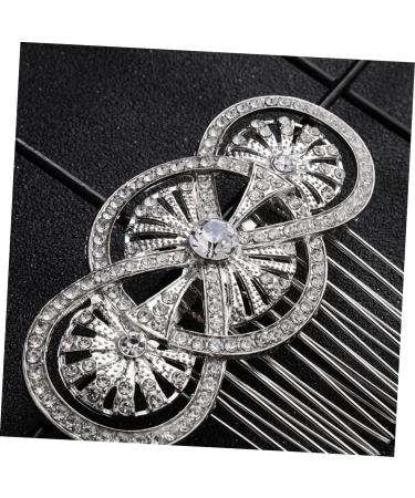 POPETPOP Wedding Headpiece Tiara Rhinestone Hairpin Bridal Headdress Bridal Hair Comb Hair up European and American Bride - Buy Online on GoSupps.com