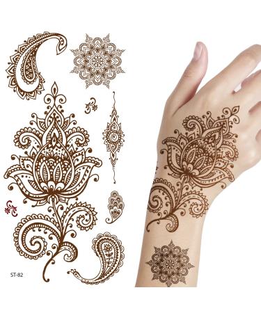 Supperb  Temporary Tattoos - Inspired Mehndi Design Temporary Henna Tattoos - Buy Online on GoSupps.com
