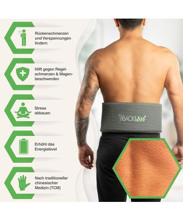 Backlaxx Acupressure Belt for Back Pain Relief | Adjustable Support - Ideal for Home & On-the-Go | Slate Gray - Buy Online on GoSupps.com