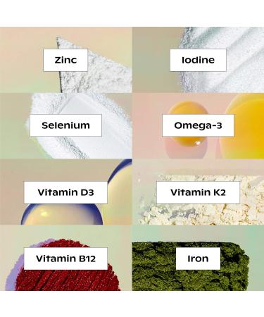 Wholier Plant-Based Multivitamin with Omega-3 DHA, EPA, Vitamin D, B12, Zinc, K2, Iron, Iodine, Selenium - 60 Count Glass Bottle - Buy Online on GoSupps.com