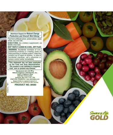 Nature's Plus Source of Life Multi-Vitamins & Minerals | 180 Whole Food Tablets - Buy Online on GoSupps.com