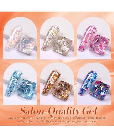 Buy BORN PRETTY Glitter Gel Nail Polish Kit - Sparkly Silver & Gold Soak Off UV Gel for Stunning Nail Art | International Shipping - Buy Online on GoSupps.com