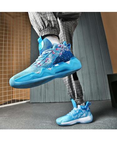 Neutral Fluorescent Basketball Shoes High Top Sneakers Graffiti Style - Blue (Size 9 Women/7 Men) - Buy Online on GoSupps.com