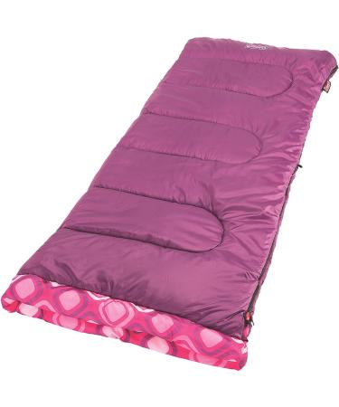 Coleman Kids 45F Sleeping Bag - Lightweight, Warm & Comfortable Camping Bag for Kids up to 5ft 5in - Machine Washable Pink Design - Buy Online on GoSupps.com