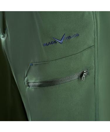Black Crevice Men's Trekking Shorts | Water-Repellent Quick-Drying Durable Outdoor Shorts in Forest Green/Steel Blue | Ideal Hiking Gear for Men - Buy Online on GoSupps.com