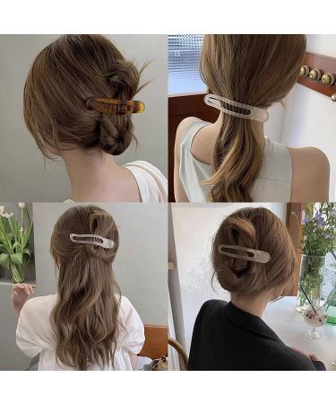 Women's Alligator Hair Claw Clips - Strong Hold Jumbo Matte, Set of 4, Fashion Hair Accessories for Styling - A-Colorful - Buy Online on GoSupps.com