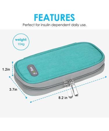 YOUSHARES Insulin Travel Case - Insulin Cooler Bag for Diabetic Supplies (Green) - Buy Online on GoSupps.com