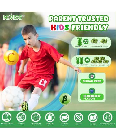 Liposomal Sulforaphane Gummies from Organic Broccoli Sprouts For Kids 4+ & Adults Immune Cell Health Antioxidants with Superfood Beta Glucans Myrosinase White Mustard Vegan Sugar Free 120cts - Buy Online on GoSupps.com