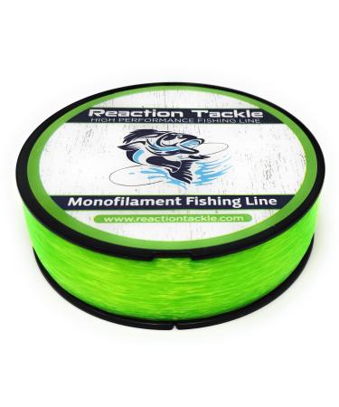 Reaction Tackle Monofilament Fishing line- Various Sizes and Colors Hi Vis Green 30LB (500 yards)