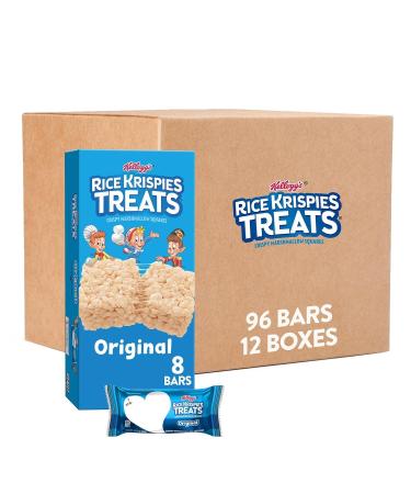 Rice Krispies Treats Crispy Marshmallow Squares Kids Snacks Cereal Bars 96 Bar - Pack Of 12