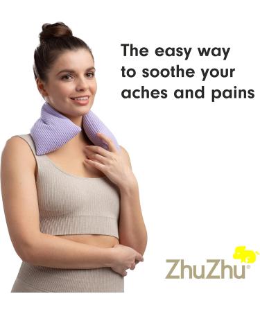 Zhu-Zhu Lavender Body Wrap - Microwavable Wheat Bag - Microwave Heat Pad Soothing Hot Pack - Lilac Fleece - Buy Online on GoSupps.com