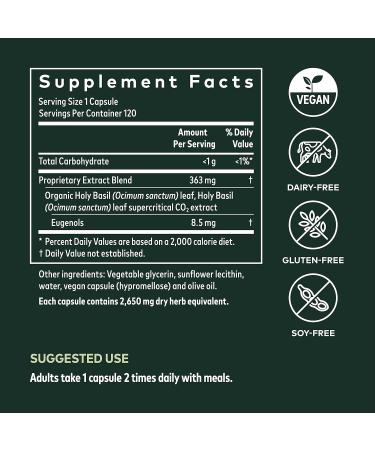 Gaia Herbs Lion s Mane Mushroom - Help Maintain Neurological Health - 120 Vegan Liquid Phyto-Capsules & Holy Basil Leaf - Helps Sustain a Positive Mindset and Balance in Times of Stress - 120 Vegan Li - Buy Online on GoSupps.com