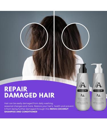 Buy Coconut Oil Shampoo & Conditioner Set - 11 Oz Each | Best Moisture & Shine for All Hair Types - International Shipping Available - Buy Online on GoSupps.com