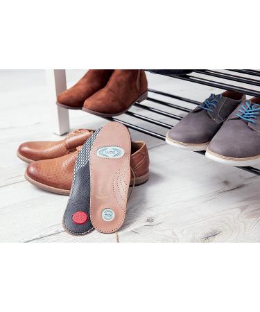 Orthotic Shoe Insoles Inserts - Tacco Gel-Deluxe | Arch Support Footbed with Bunion & Heel Gel Pads | Eco-Friendly Leather | Made in Germany (Size 45 EUR/US M12) - Buy Online on GoSupps.com