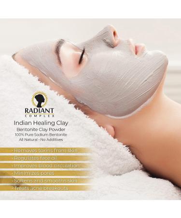 Sodium Bentonite Clay Powder - Indian Healing Clay - 100% Pure - DIY Clay Face Mask - 5 lbs - Buy Online on GoSupps.com