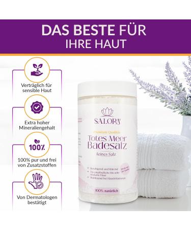 Salora Premium Totes Meer Bavarian Sea Salt - 9 Pack 1150g | Natural Bath & Foot Soak with Peeling Effect - Additive-Free from Jordan - Buy Online on GoSupps.com